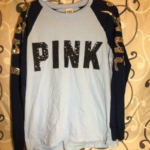 PINK sparkle long sleeve shirt